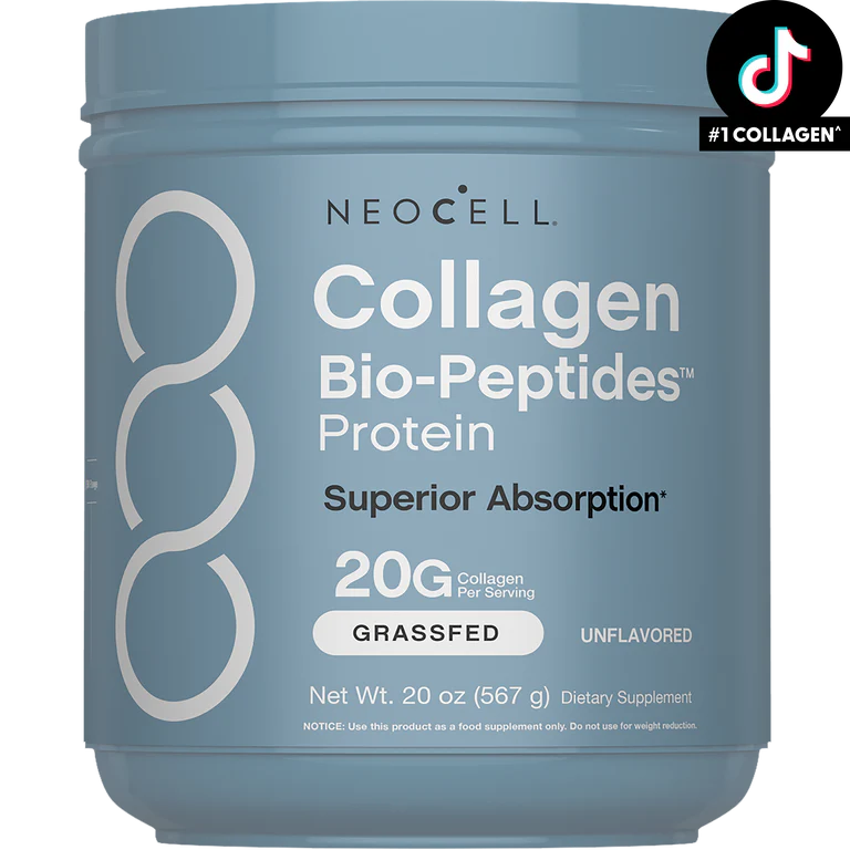 Biopéptidos de colágeno de vacas alimentadas con pasto, 20 oz (567 g) en polvo